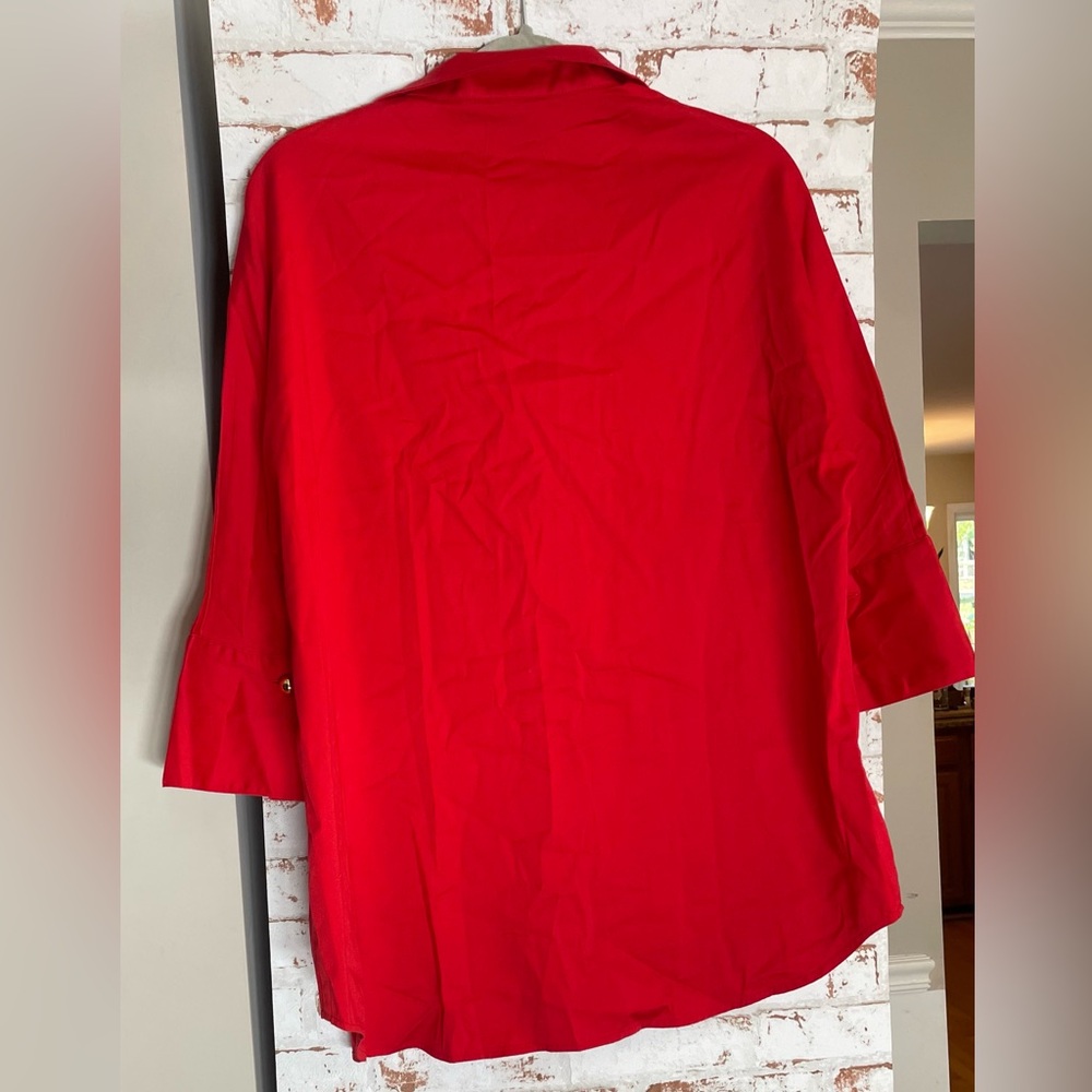 Tuckernuck Vibrant Red Blouse - Picture 2 of 4